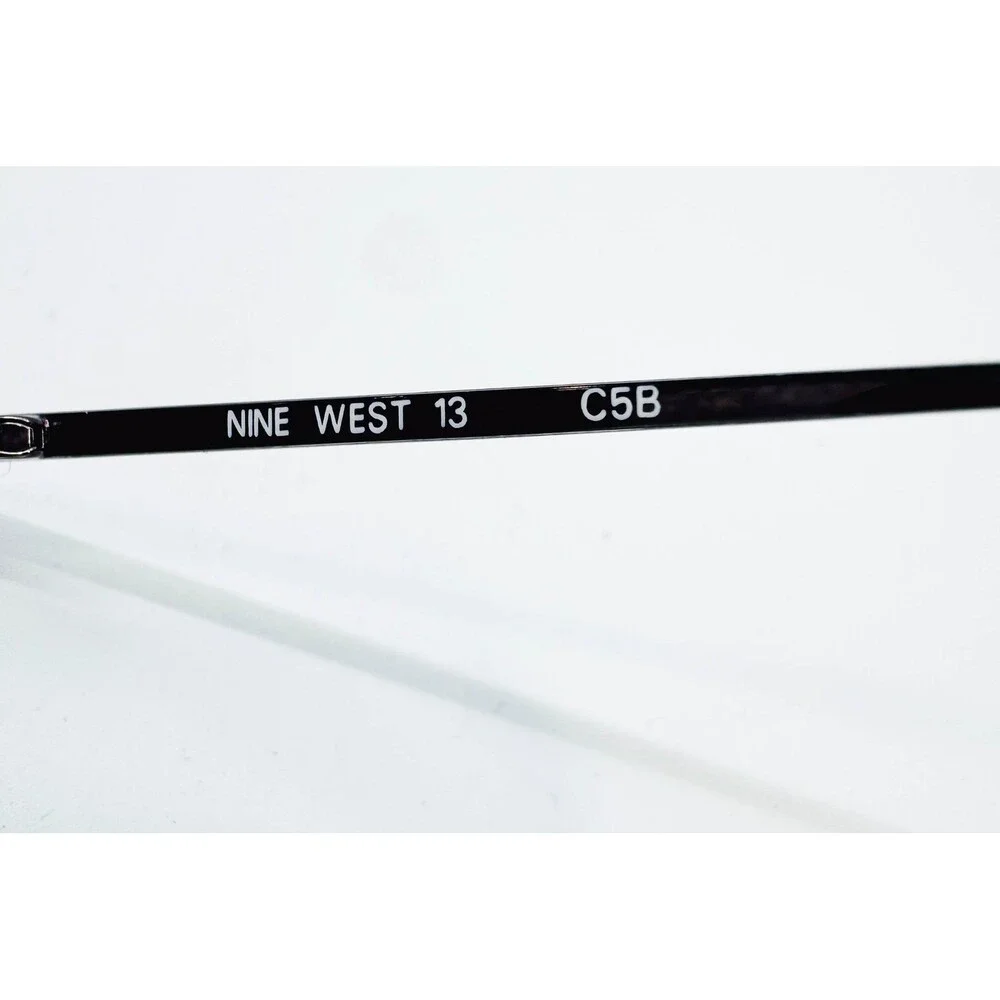 Nine West Eyeglasses Frames Women Black Oval Metal NW 13 C5B 48-19-135